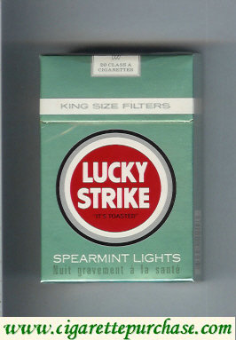 Lucky Strike Spearmint Lights cigarettes hard box